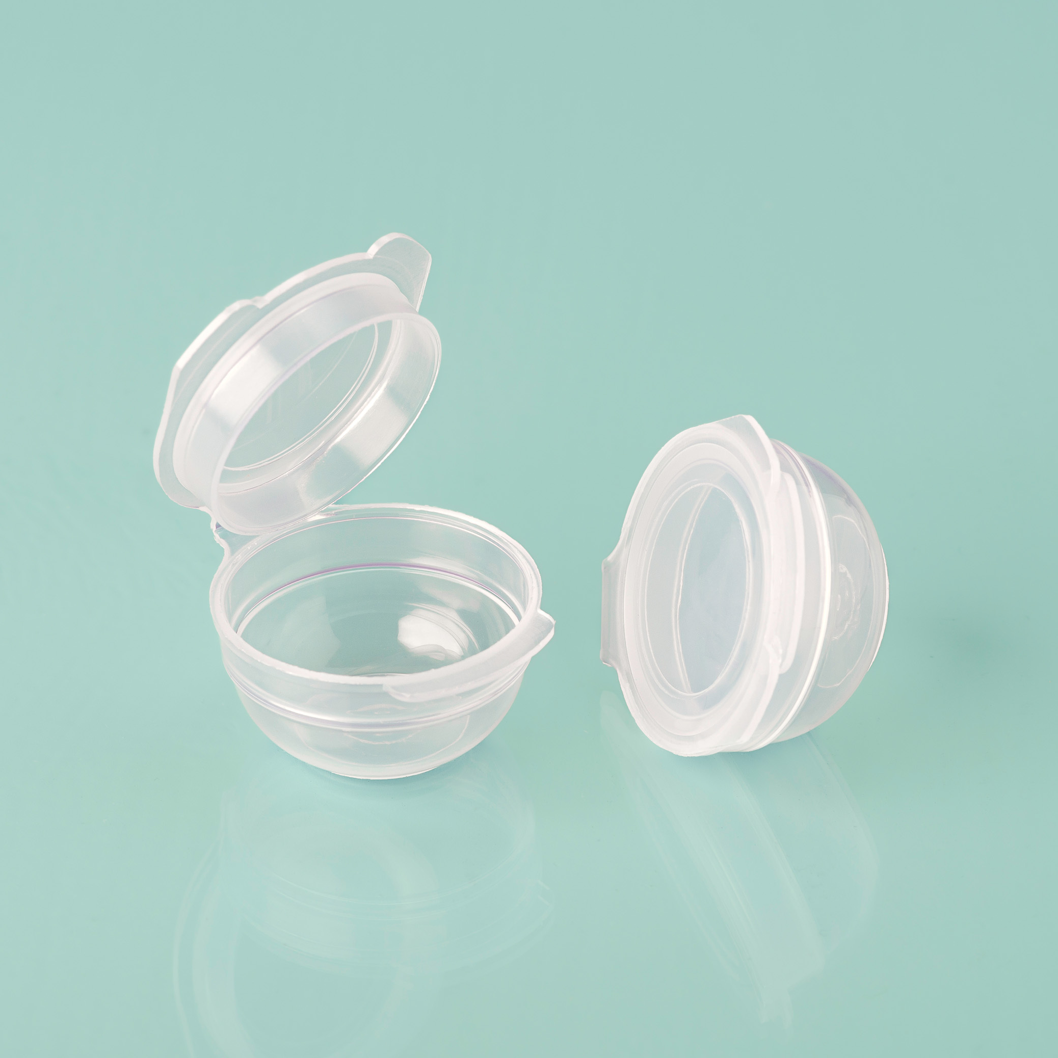 Hinged-lid containers display